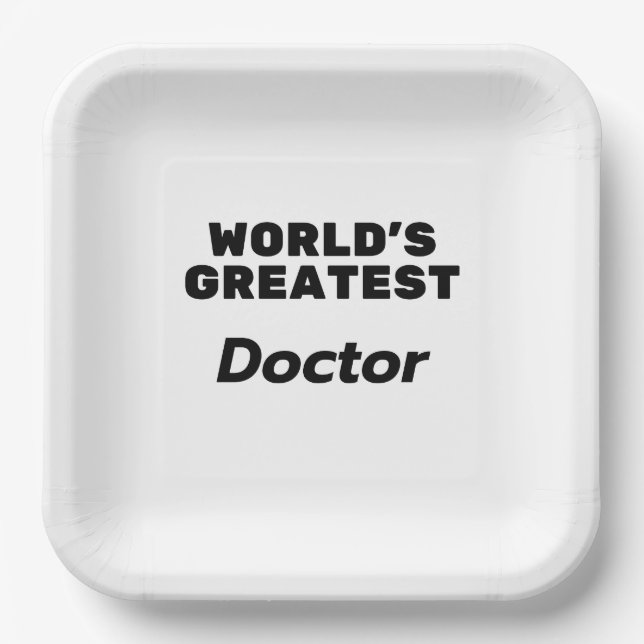 Assiettes En Carton World's Greatest Doctor (Recto)