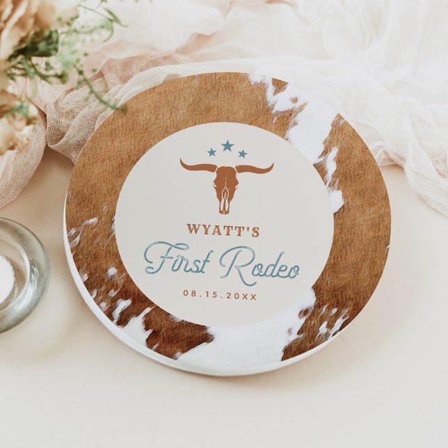 Assiettes En Carton WYNONA Premier Rodéo Cowboy fête d'anniversaire (Créateur téléchargé)