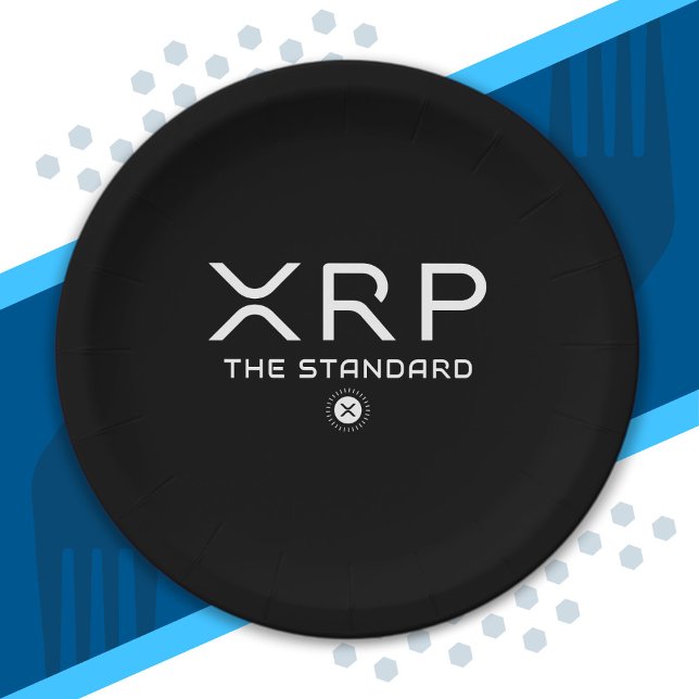 Assiettes En Carton XRP La crypto-monnaie de mème de citation standard (Créateur téléchargé)