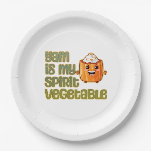 Assiettes En Carton Yam Is My Spirit Vegetable Classic (Devant)