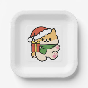 Assiettes En Carton Yappy Howlidays - Jote Christmas Dog Cartoon