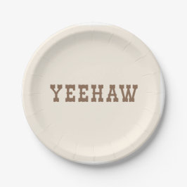 Assiettes En Carton Yeehaw Mon premier Rodéo Anniversaire Plaque Neutr