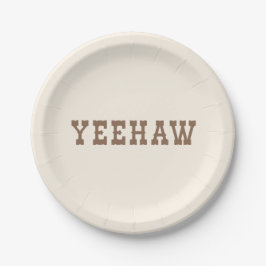 Assiettes En Carton Yeehaw Mon premier Rodéo Anniversaire Plaque Neutr