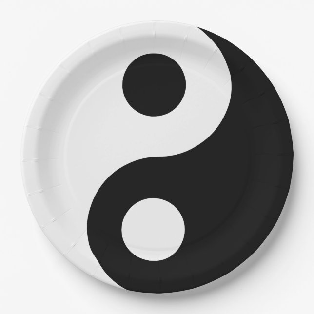 Assiettes En Carton Yin Yang personnalisé (Devant)