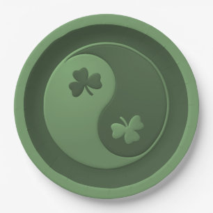 Assiettes En Carton Yin Yang Shamrocks