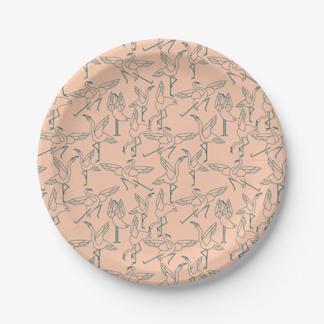 Assiettes En Carton Yoga poses pattern | Yoga seamless pattern 29 (Devant)