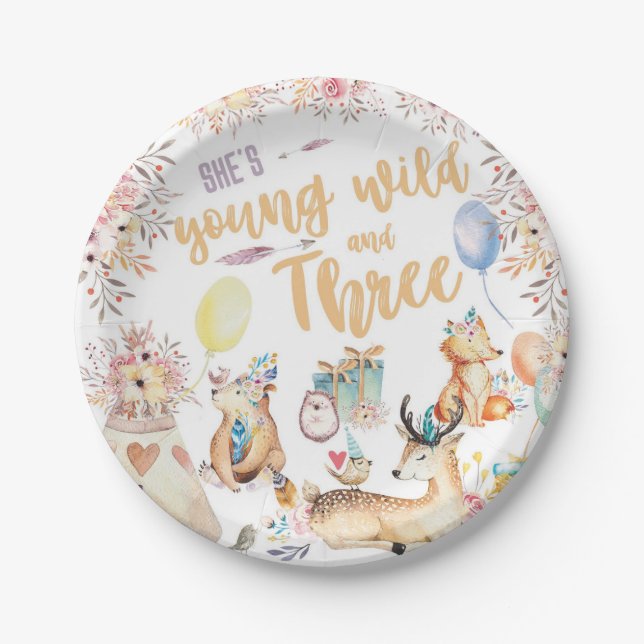 Assiettes En Carton Young, Wild et Three (Devant)