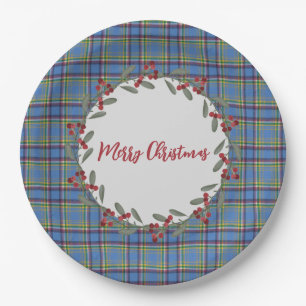 Assiettes En Carton Yukon Tartan Plaques de papier de Noël