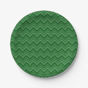 Assiettes En Carton Zags Zig Vert foncé