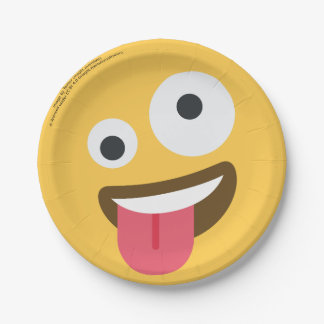 Assiettes En Carton Zany Face Emoji