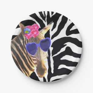 Assiettes En Carton Zebra juna animal mode fille moderne