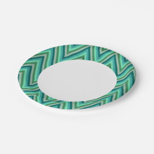Assiettes En Carton Zig Zag Arrière - plan à rayures
