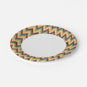 Assiettes En Carton Zig Zag Arrière - plan trié 2