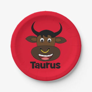 Assiettes En Carton Zodiac Taurus Bull fête d'anniversaire