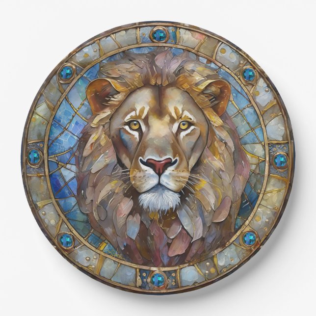 Assiettes En Carton Zodiaque - Léon le Lion (Devant)