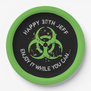 Assiettes En Carton Zombie Apocalypse Gore Splatter Biodanger