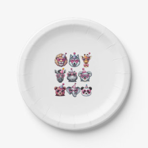 Assiettes En Carton Zoo Animaux Anniversaire Fête Amoureux de la faune