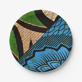Assiettes en papier à motif africain pour fête