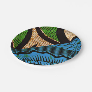 Assiettes en papier à motif africain pour fête