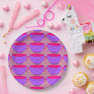 Assiettes en papier à motif de tasse de thé anglai