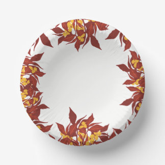 Assiettes en papier à thème d'automne
