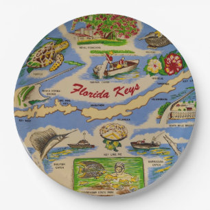 Assiettes en papier amusantes des Keys de Floride