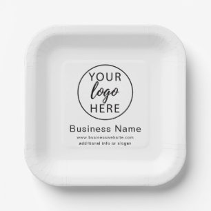 Assiettes en papier avec logo d'entreprise personn