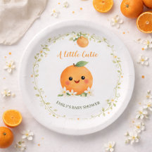 Assiettes en papier Baby Shower Un petit amour