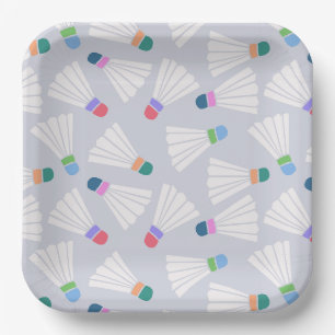 Assiettes en papier Badminton, Volant Birdie