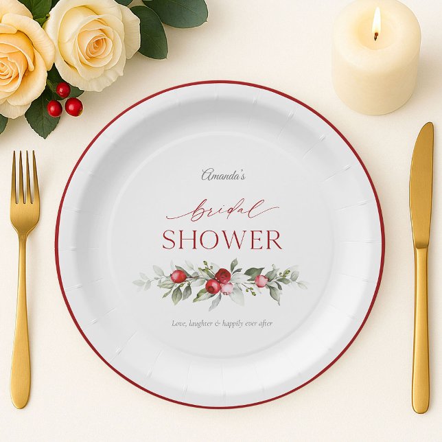 Assiettes en papier Berry pour la fête de mariage  (Créateur téléchargé)
