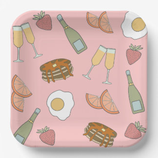 Assiettes en papier Brunch et bulles