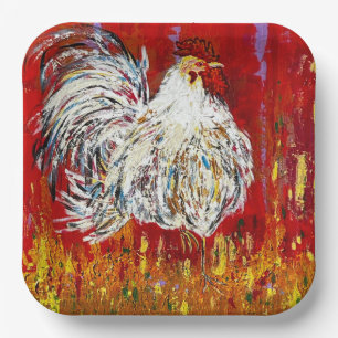 Assiettes en papier carrées de 9 pouces ensemble C
