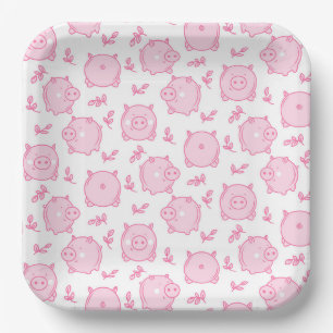 Assiettes en Papier Cochon, Fête des Animaux de la