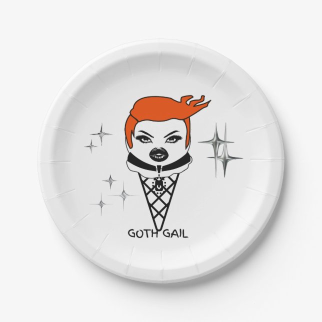 Assiettes en papier Creamy Dreamies Goth Gail (Devant)