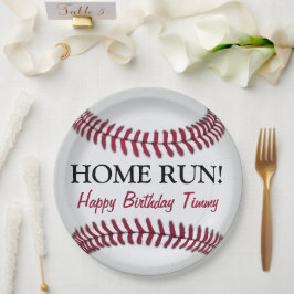 Assiettes en papier de baseball