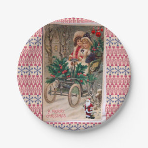 Assiettes en Papier de Noël, Joyeux Noël