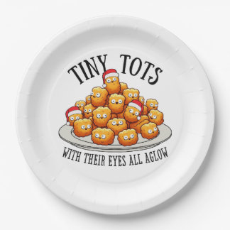 Assiettes en papier drôles de Noël pour tout-petit