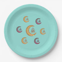 assiettes en papier eid mubarak عيد مبارك