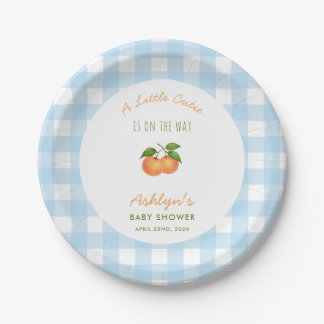 Assiettes en Papier Fête Bébé Bleu Mignon Baby Sho