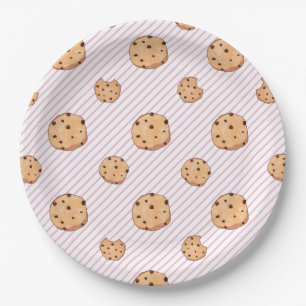 Assiettes en papier Fête d'anniversaire Rayures ro