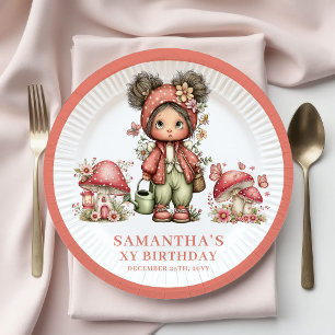 Assiettes en papier floral pastel pour le 6ème ann