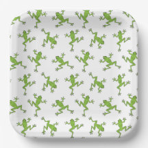 Assiettes en Papier Grenouille, Vaisselle de Fête