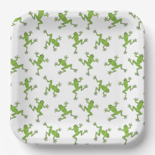 Assiettes en Papier Grenouille, Vaisselle de Fête