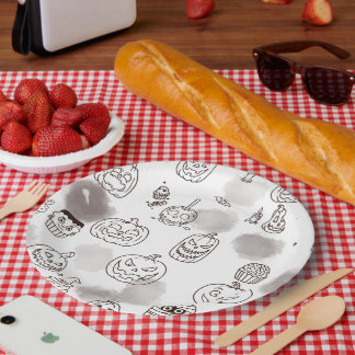Assiettes en papier Halloween