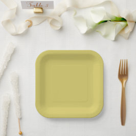 Assiettes en papier jaune chaud doux
