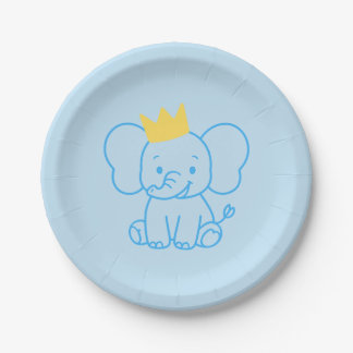 Assiettes en papier Little Prince Elephant Baby Sh
