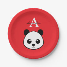Assiettes en papier Ourson Panda Mignon – Personna