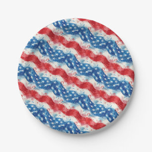 Assiettes en Papier Patriotiques Fête du 14 Juille