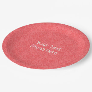 Assiettes en papier personnalisées avec texte pers