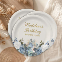 Assiettes en papier personnalisées pour anniversai